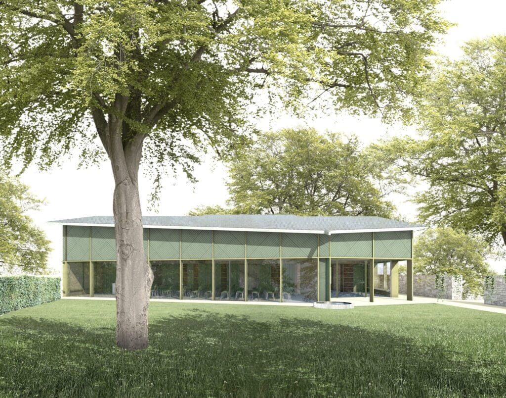 Holzbau Kompetenz Sachsen GmbH &ndash; Gemeindehaus Garten scaled 1