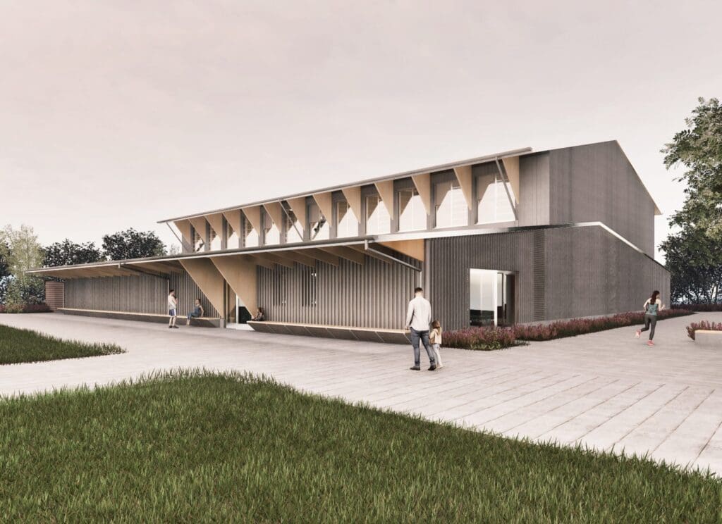 Holzbau Kompetenz Sachsen GmbH &ndash; Titelbild Beitrag Sporthalle N