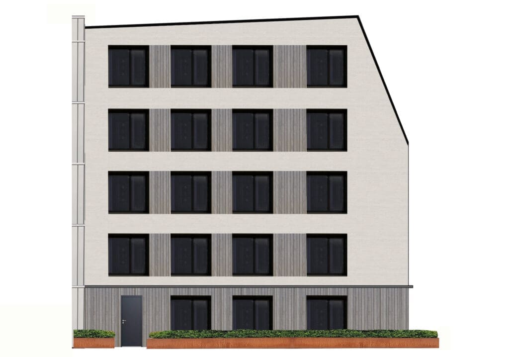 Holzbau Kompetenz Sachsen GmbH – C CH 04 Ansicht West 100 Model 1