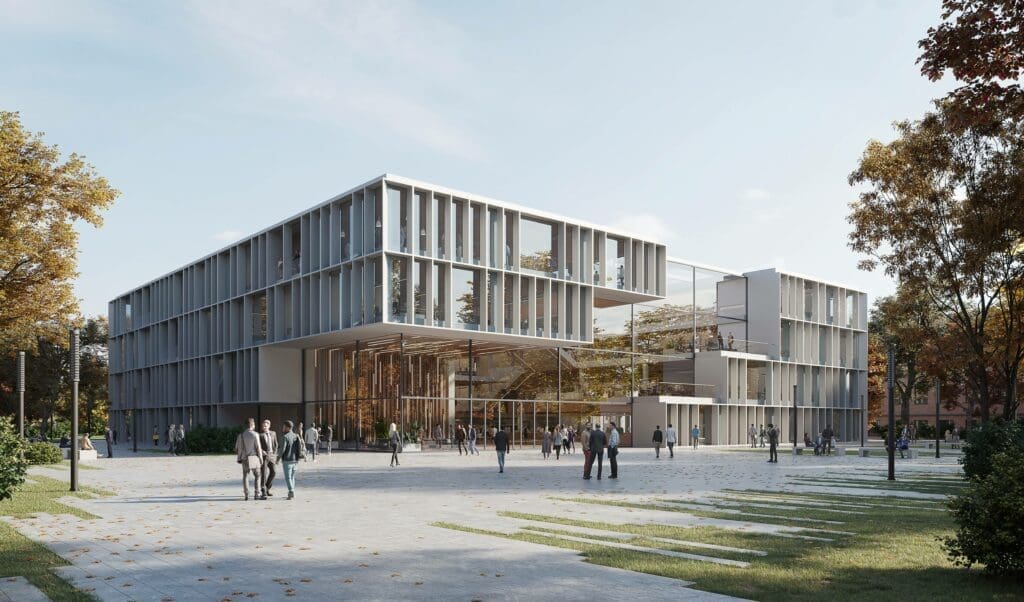 Holzbau Kompetenz Sachsen GmbH – 01 Render Gebaeude SHA